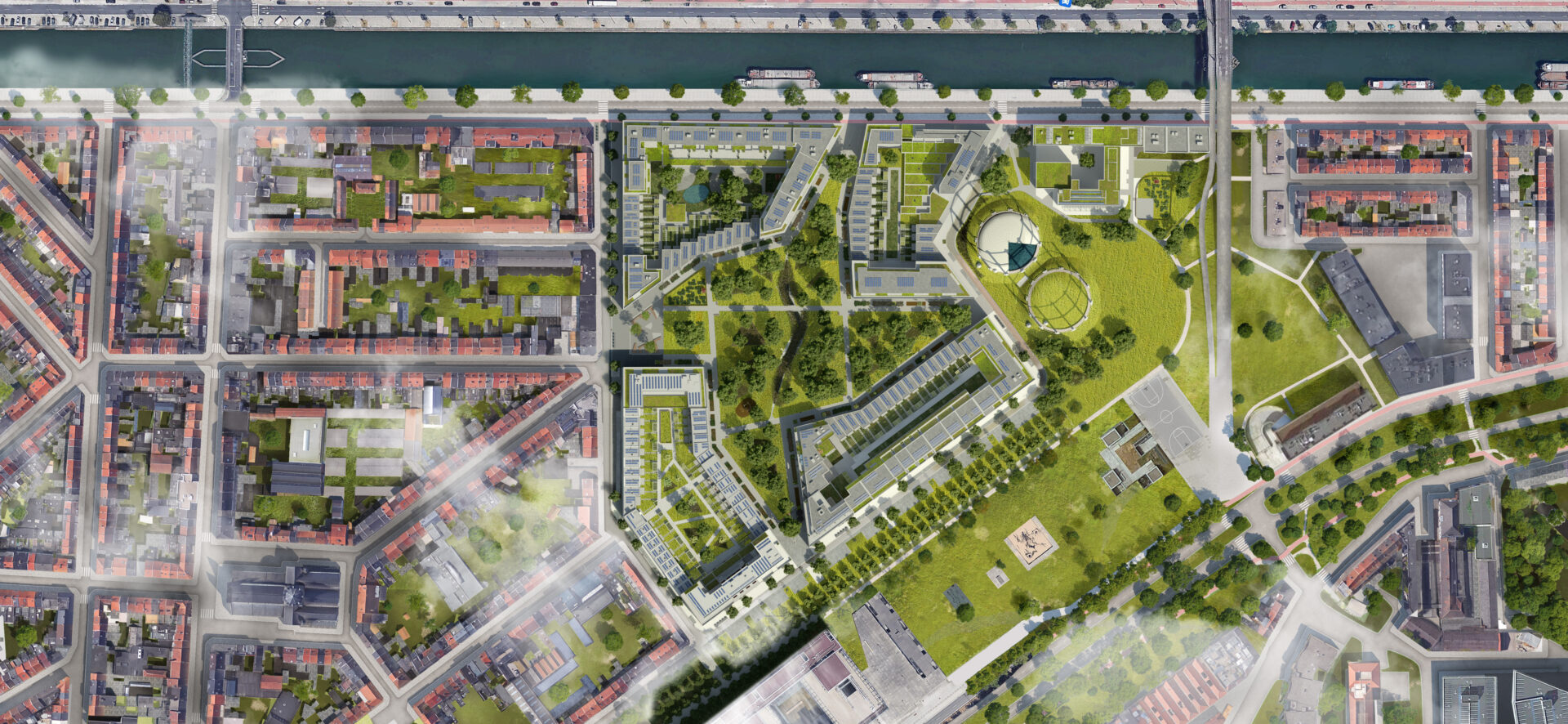 nieuwbouwproject Tondelier luchtfoto render